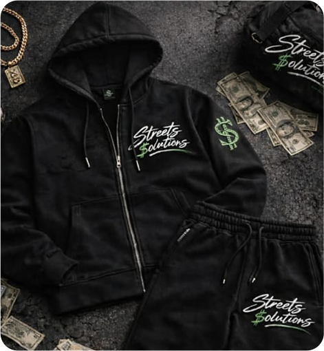 Black hoodie set