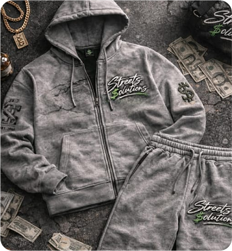 Grey hoodie set